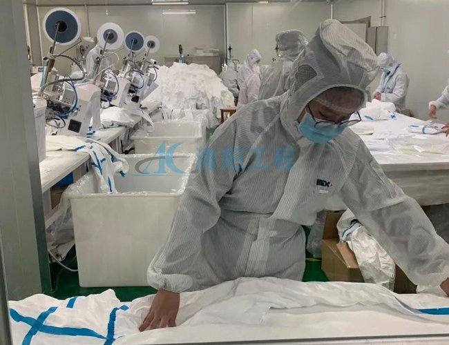 葉爾防護服十萬(wàn)級醫療器械gmp車(chē)間凈化工程